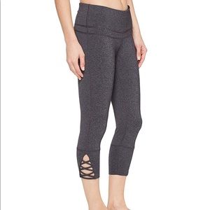 PrAna Heather Gray Deco Crop Capri Leggings sz XS
